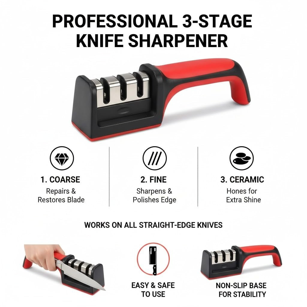 3 in 1 Knife Sharpener